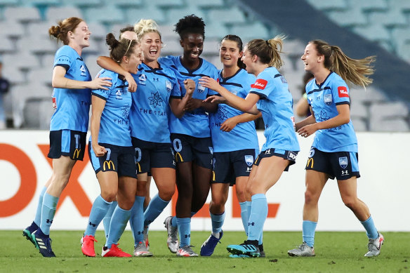 Premiers: A young Sydney FC side finished the regular season on top of the W-League.