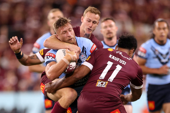 Search and destroy: Tariq Sims was all class on the left edge.