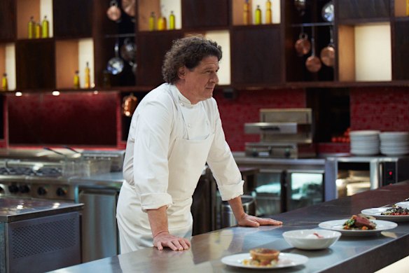 White heat ... JUdge and mentor Marco Pierre White on the set.