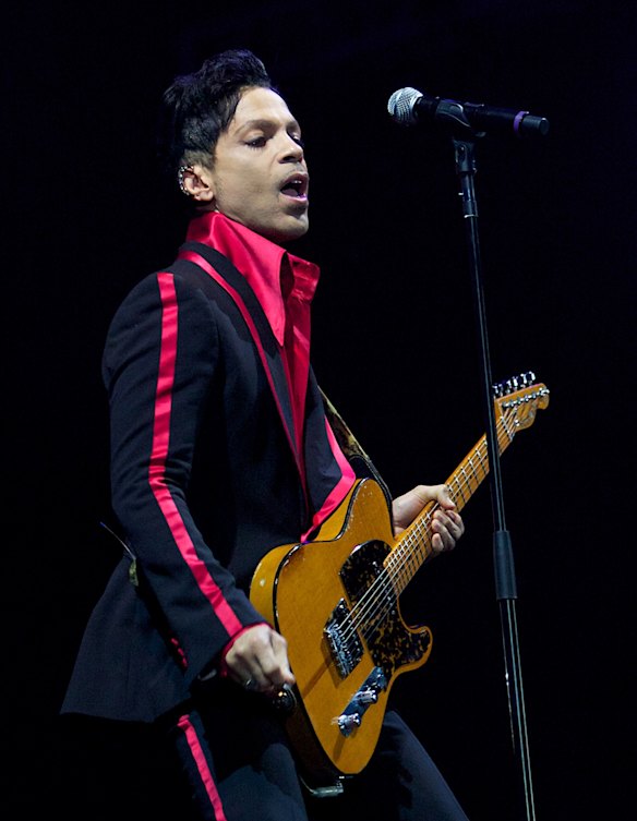Prince performs in Yas Island, on the final night of the F1 motor race meeting in Abu Dhabi, United Arab Emirates in 2010.