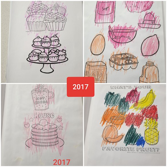 "Minimal progress": Examples of Jake's secondary schoolwork at Southern Autistic in  2017.