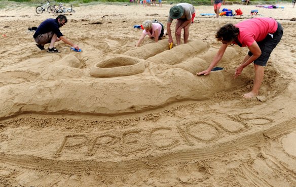 Sand modelling competition at Broulee Beach