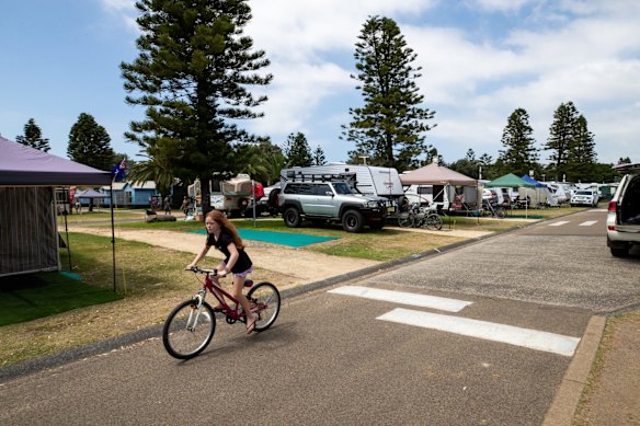Toowoon Bay Holiday Park on the Central Coast, which has had more bookings since the beginning of the COVID-19 crisis.