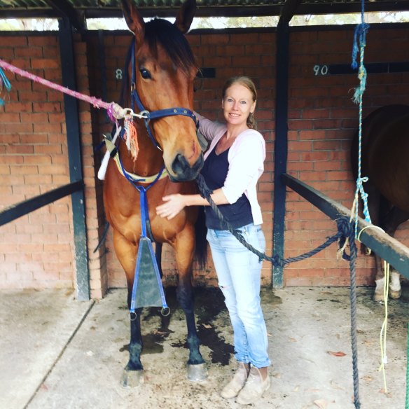 Shari-Lea Hitchcock with racehorse Big Girl.