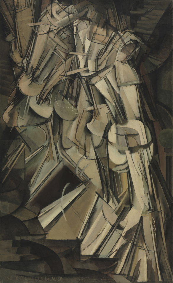 Marcel Duchamp's Nude Descending a Staircase No.2 from 1912.























