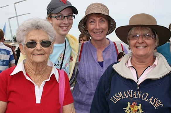 Everton Park grandmother Elsie Jackson, McDowall's Amanda and Sue Keegan and Sue Jackson of Everton Park.