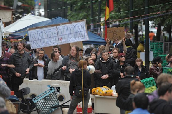 Readying for action.