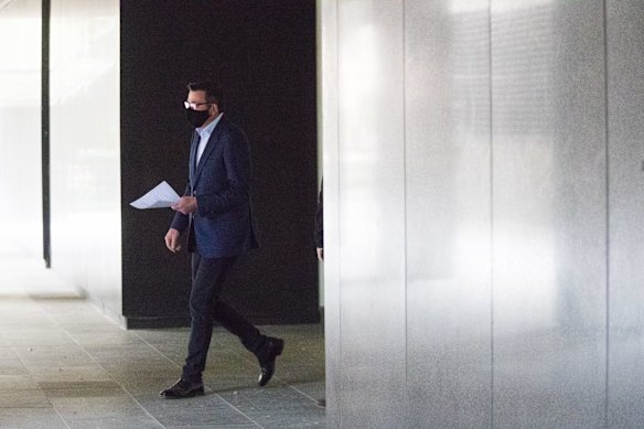 AUGUST 11. Victorian Premier Daniel Andrews arrives at the daily media conference. 