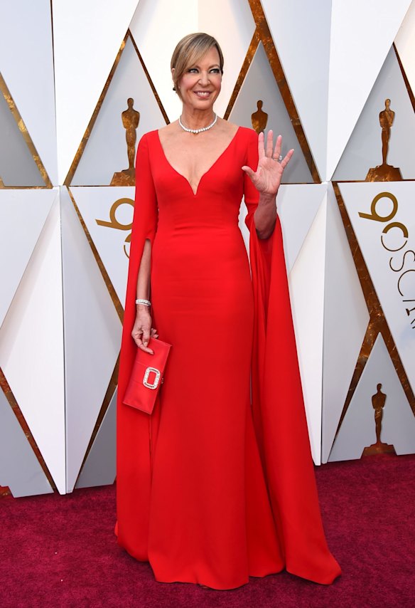 I Tonya's Allison Janney arrives at the Oscars in Reem Acra.