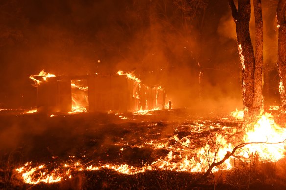 Buildings and property were lost as bushfires raced through Failford earlier this month.