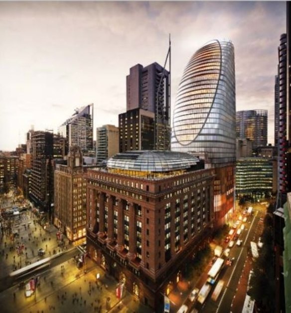 An artist's impression of Macquarie's proposed northern tower at Martin Place.