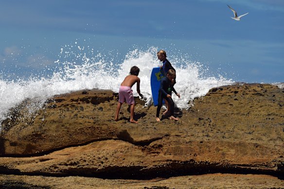Beachgoers at Whale Beach in Sydney. Northern beaches are preparing for an influx of visitors when lockdown ends.