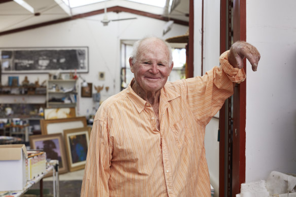 George Haynes in his studio: A survey of the Western Australian master’s new and existing works opens this week at Art Collective.