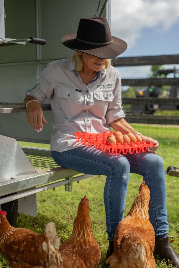 Farm-fresh eggs courtesy of the property’s free-range chickens.