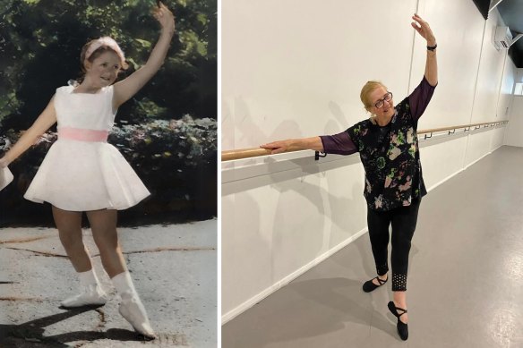 Jill McAtamney as a 10-year-old ballerina, and returning to the barre at 74.