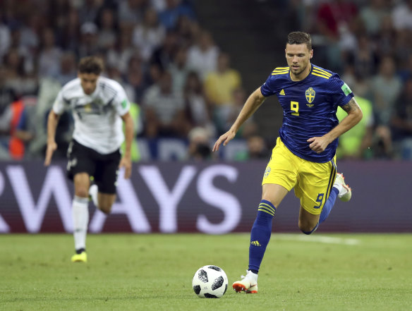 A very trusting footballer: Sweden's Marcus Berg.