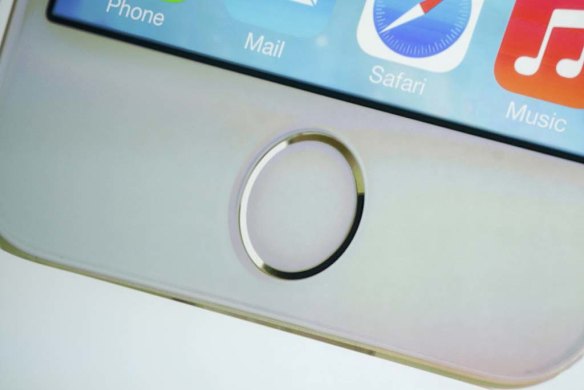 The home button on the iPhone 5S doubles as a fingerprint scanner.