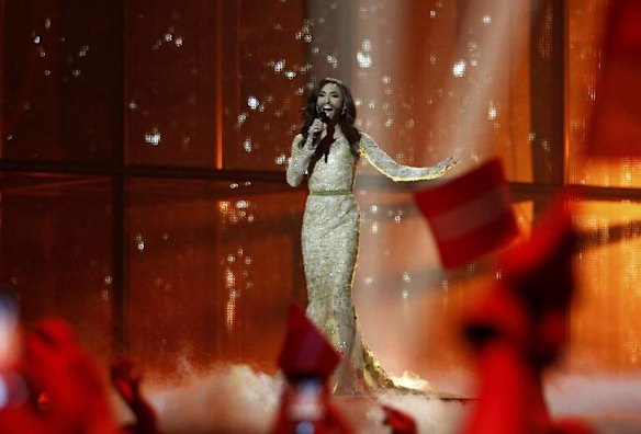 Conchita Wurst representing Austria performs the song "Rise Like a Phoenix" during the grand final of the 59th Eurovision Song Contest at the B&W Hallerne in Copenhagen May 10, 2014. Photo by Reuters
