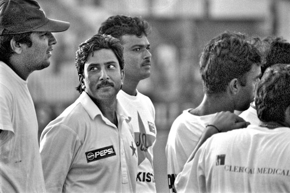 Pakistan stars Inzamam Ul-Haq and Saleem Malik.