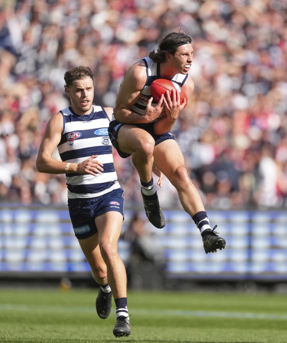 Geelong’s Jack Henry re-injured his foot in the first practice match