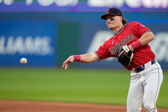 Arm’s length: Guardians star Travis Bazzana could become only the second Australian to win a World Series.