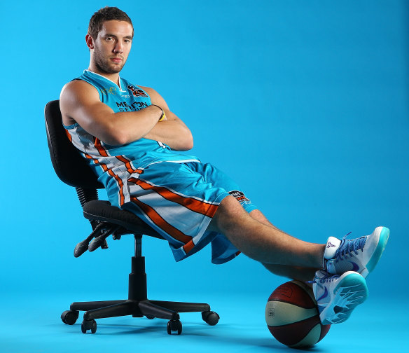 Nothing says ‘Gold Coast basketball’ quite like Adam Gibson on an office chair.
