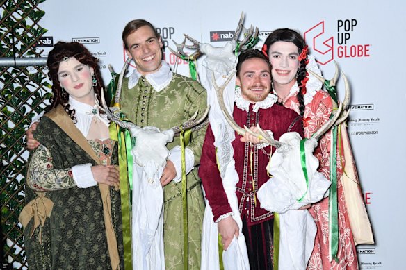 A Midsummer Night's Dream actors taking to the red carpet before showtime.