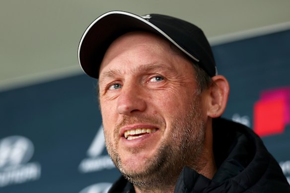 Happy days: Josh Fraser will be Carlton’s new permanent senior coach.