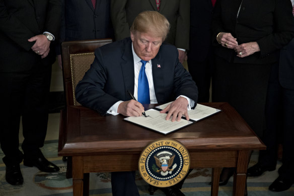 President Trump signs a presidential memorandum targeting China's economic aggression. 