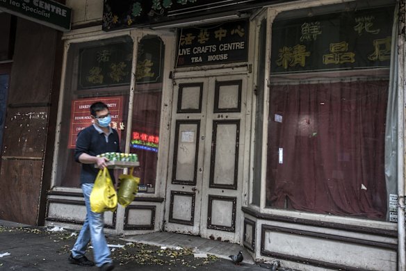 Closed businesses in Sydney's Chinatown, which struggled to survive the pandemic lockdowns and border restrictions.