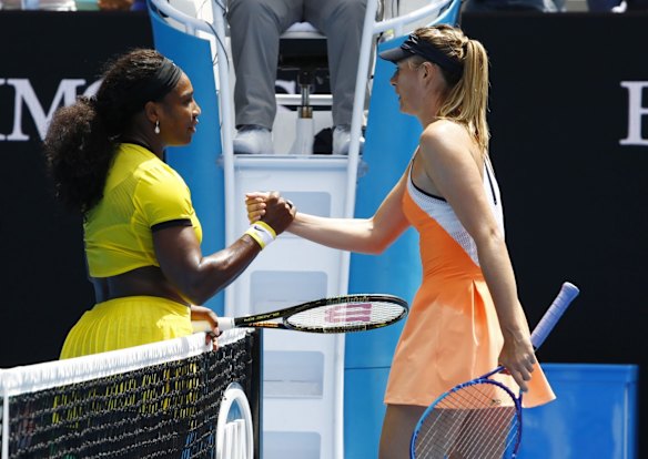 Serena Williams vs Maria Sharapova at this year's Australian Open.