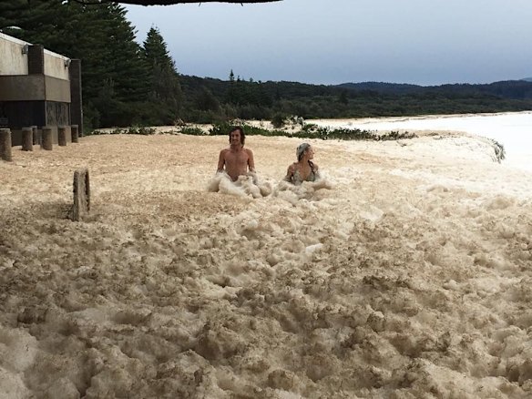Sea foam at Tathra Beach on the South Coast. Contributed by Bega District News readers.