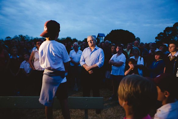 The community of Tyabb attend a  candlelight vigil/service for 11yr old Luke Batty who was murdered at the hands of his father.