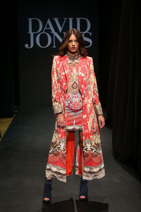 Jesinta Campbell stuns in Camilla at the David Jones Autumn/Winter 2016 Fashion Launch in Sydney on Wednesday.