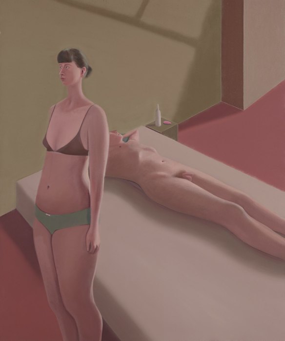 Prudence Flint, 'The stand', oil on linen, 122.5 x 102.5 cm, © the artist