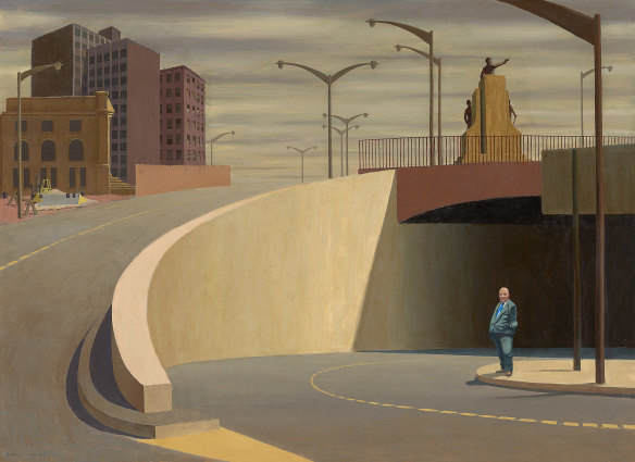 Jeffrey Smart, Cahill Expressway (1962), National Gallery of Victoria, Melbourne. 


