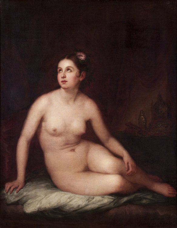 Jose Gutierrez de la Vega, The Spanish Maiden (1837). Oil on canvas. Bendigo Art Gallery, purchased 1912.