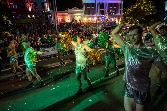 Marchers in the 2023 Mardi Gras parade.