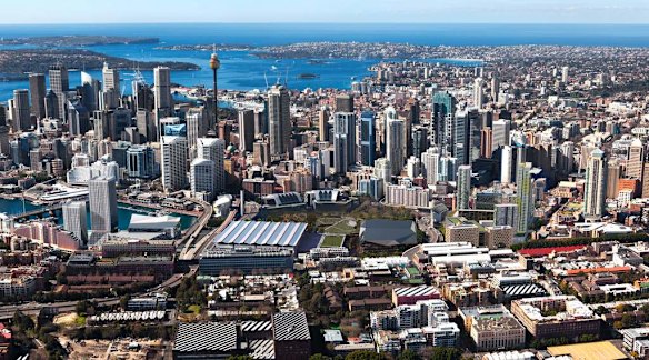 Preferred Masterplan - view from west.