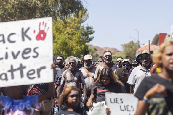 Justice for Kumanjayi Walker Rally in Alice Springs.