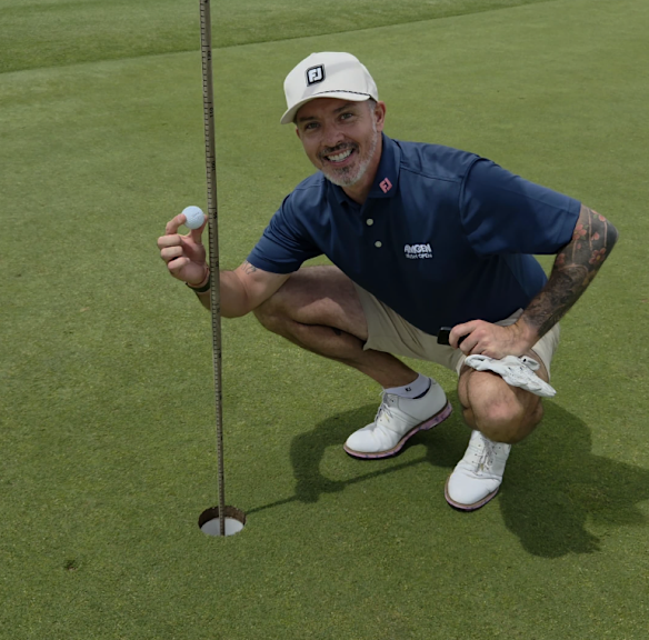 Sydney golfer Kris Clelland at Lynwood Golf and Country Club.