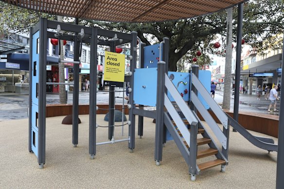 A playground closed in Manly. 