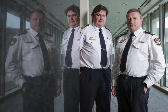  ACT Ambulance Service Chief Officer Howard Wren and ACT Emergency Services Agency Commissioner Dominic Lane gave evidence at a Senate inquiry on Wednesday. 