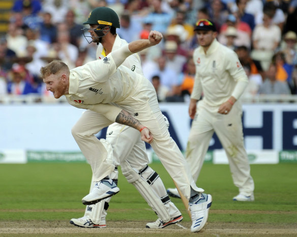 England's Ben Stokes bowling during day three.