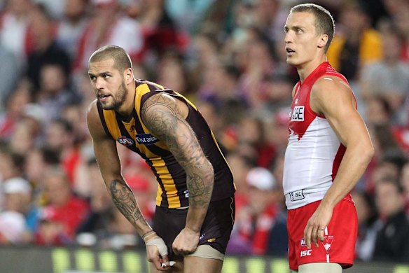 Rivals, now teammates? Alongside Swan opponent Ted Richards.