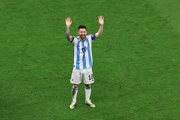 Messi: World Cup champion.