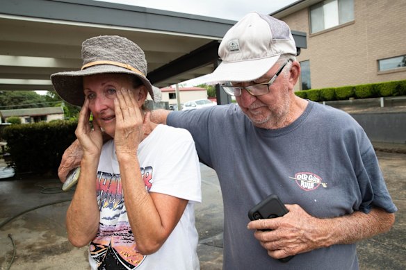 Patrick and Selina Carney at their Wardell home in the Northern Rivers region which had its lower floor inundated with flood waters. 