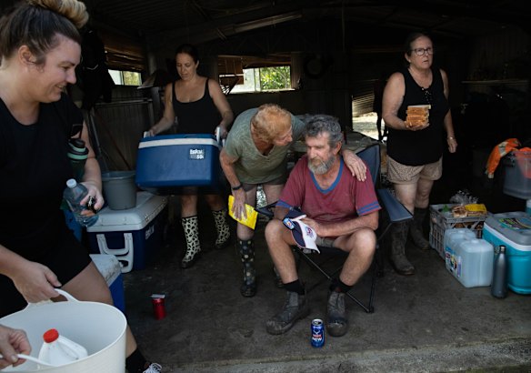 Bruno Temporini's Wardell home in the Northern Rivers region was inundated with flood waters. Bruno, who has stage 4 cancer, is unable to do any cleaning, but a large group of volunteers have taken charge and are doing it for him.