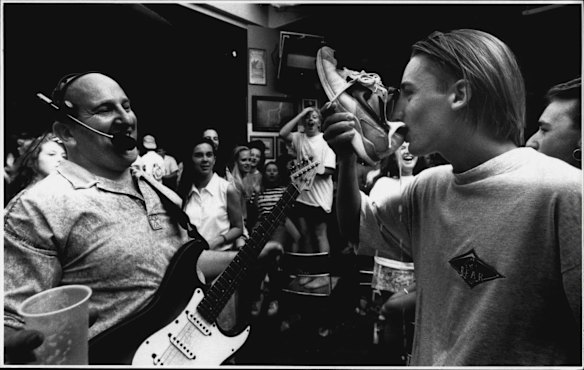 Schoolies Week at Surfers Paradise - The Beergarden is the most popular haunt of the schoolies, 1992.