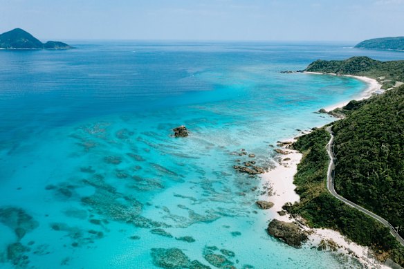 Enjoy the postcard perfect beaches of Oshima Island.